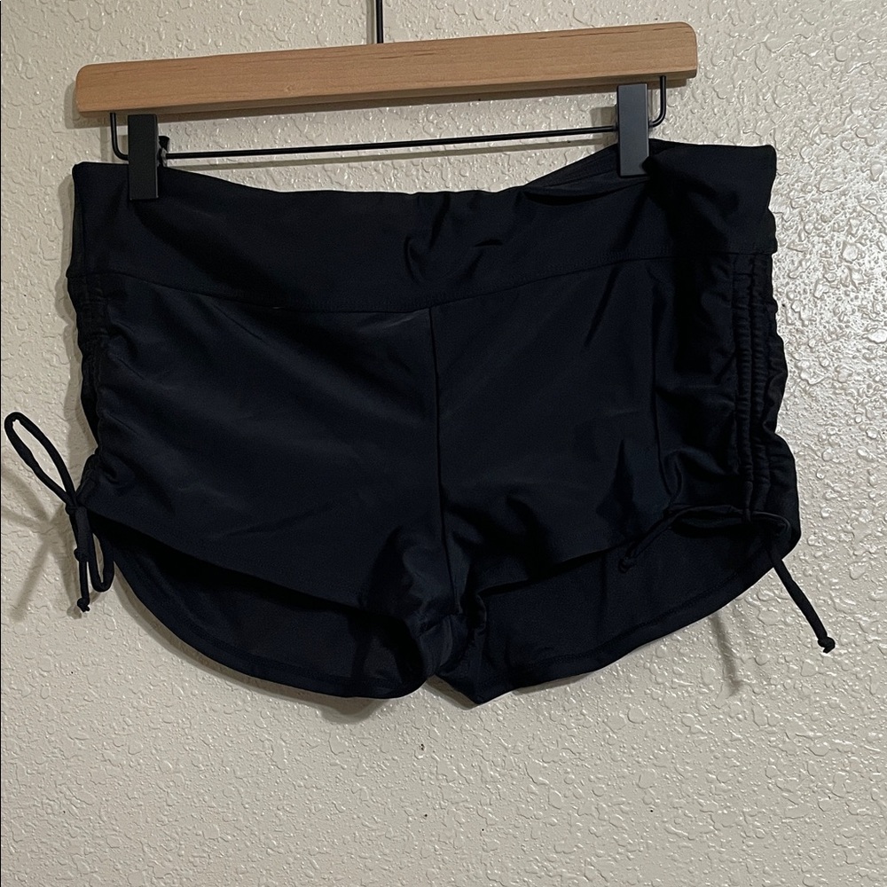 Sketchers Women's Black Swim/Active Shorts with Side Drawstrings